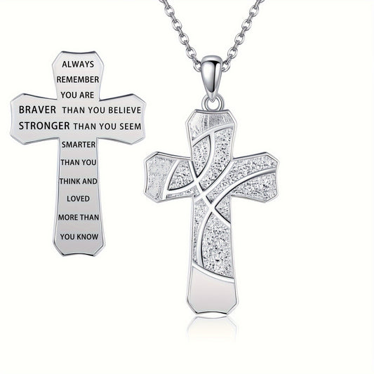 Sterling Silver Basketball Cross Necklace Pendant Jewelry