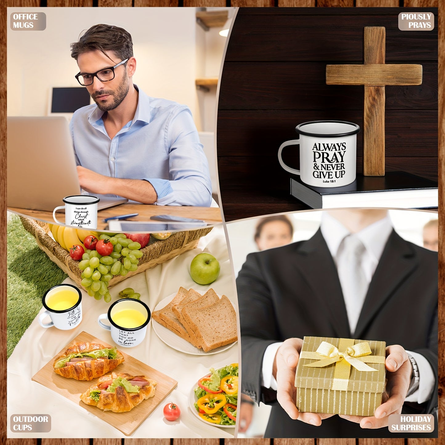 Christian Enamel Mugs With Handle Inspirational Christian Gifts