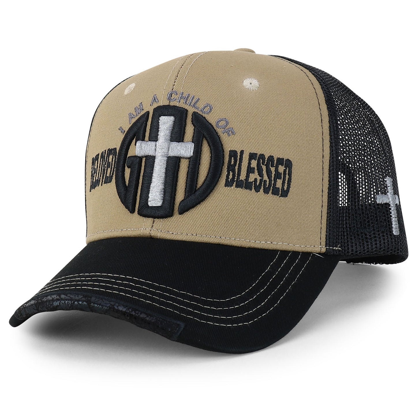 Jesus Saves Embroidered Trucker Cap Curved Bill Six Panel Casual Hat Cotton Polyester Blend