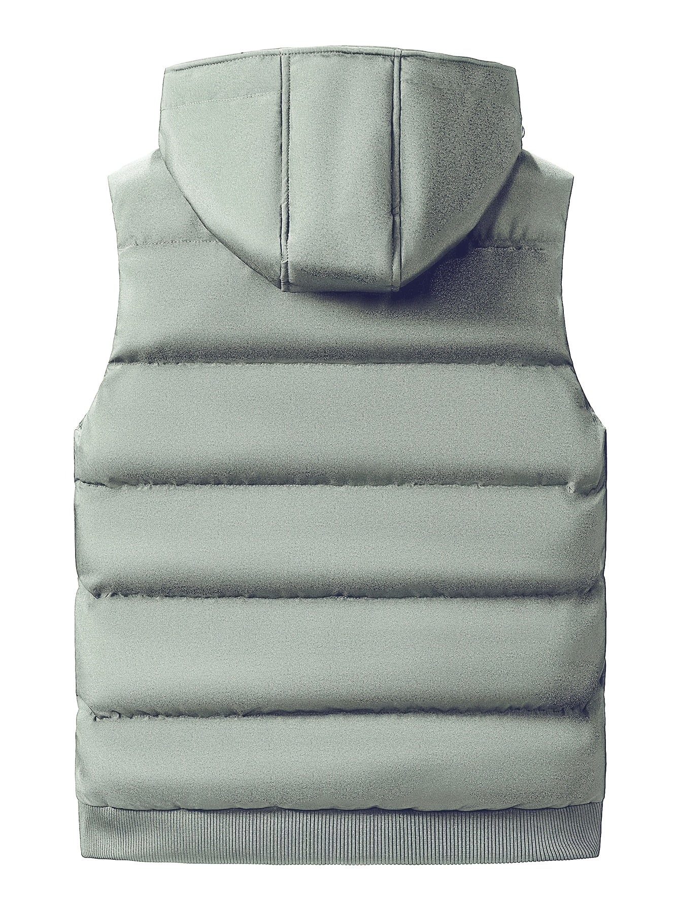Mens Hooded Winter Vest Casual Street Polyester Jacket