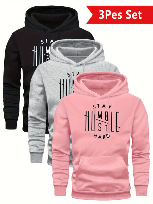 Velvet Hooded Sweatshirt For Men Casual Pullover Hoodie