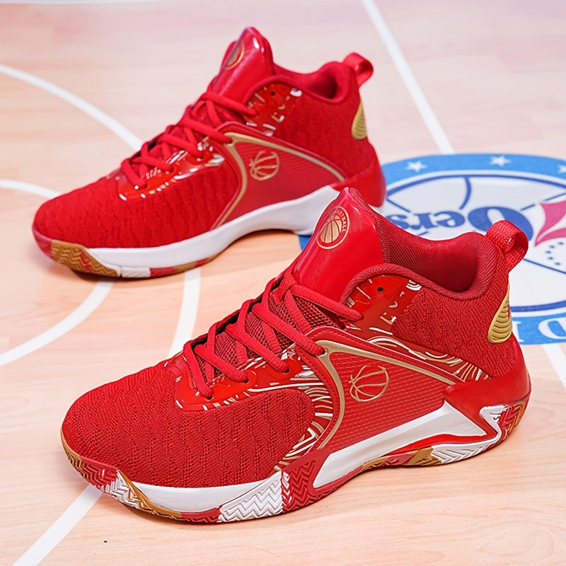 Mens High Top Basketball Sneakers Non Slip Breathable Mesh