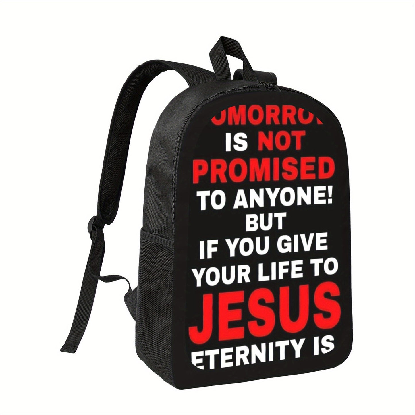 Christian Faith Backpack With Jesus Quote Laptop Bag