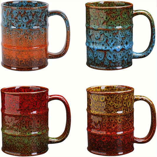 Ceramic Colorful Coffee Mug, 600ml Large Capacity, Insulated