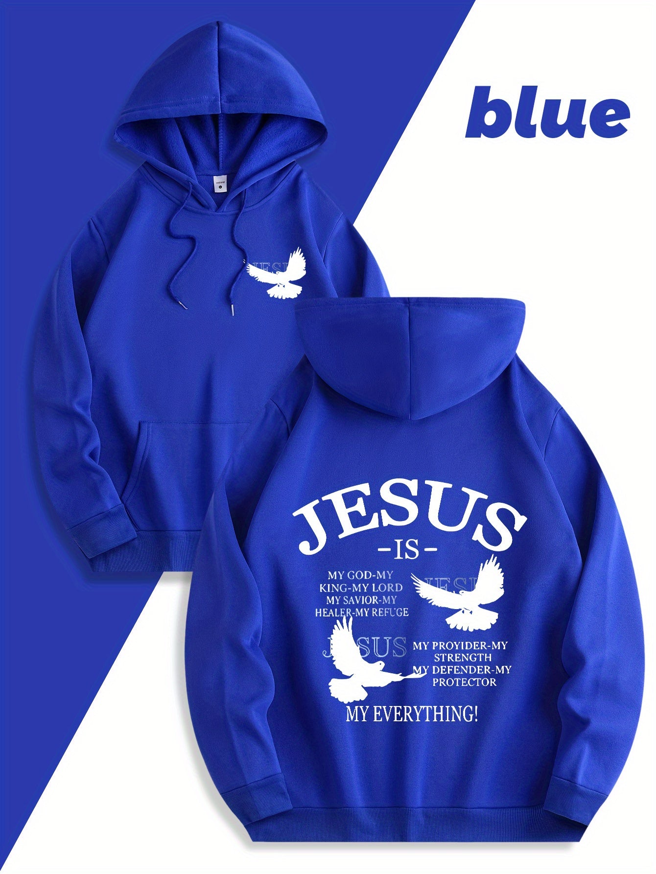 Divine Power Jesus and Dove Graphic Hoodie Unisex Gift