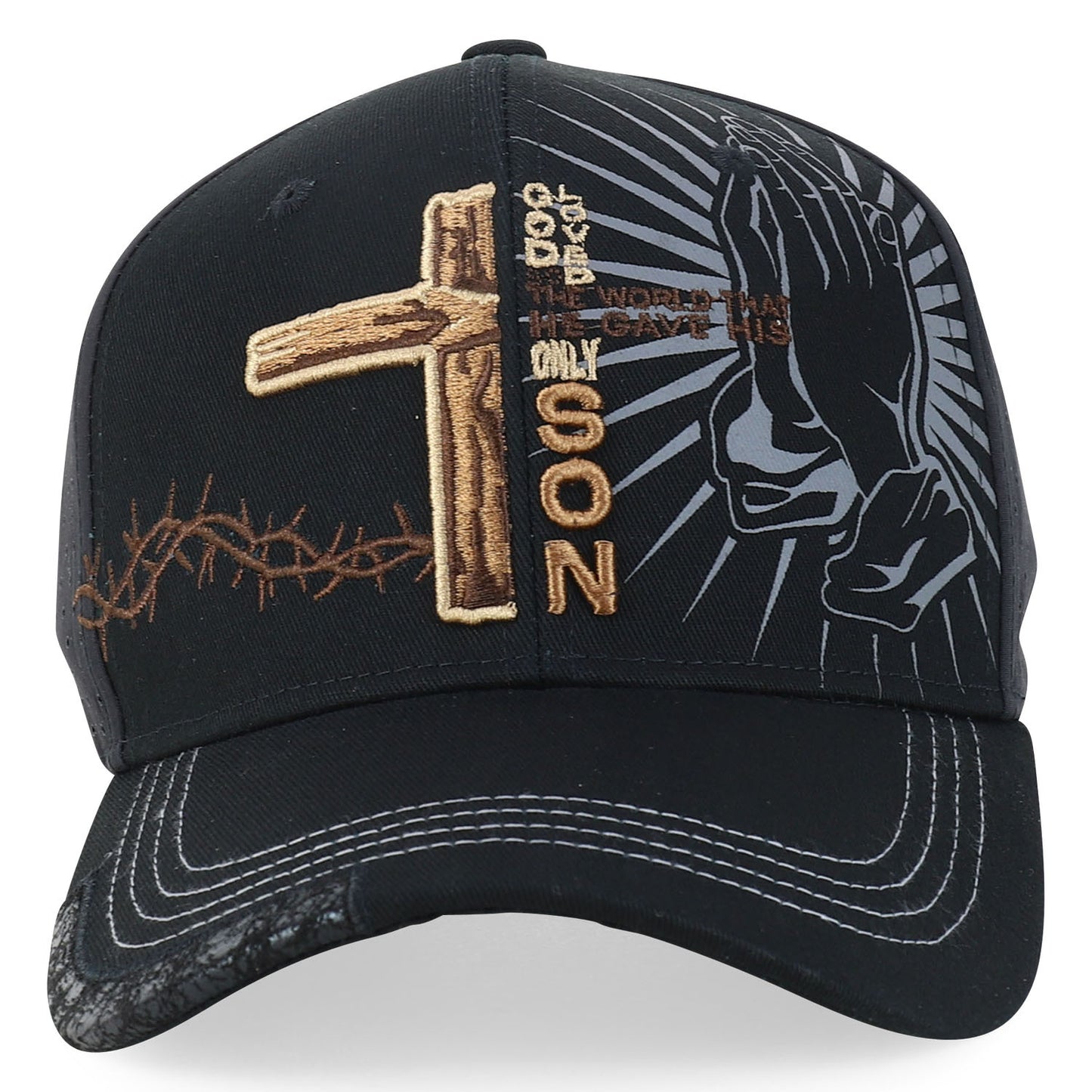 Jesus Saves Embroidered Trucker Cap Curved Bill Six Panel Casual Hat Cotton Polyester Blend