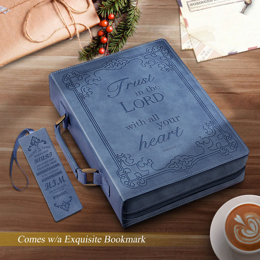 FINPAC Classic Bible Cover Large PU Leather Church Bag Durable and Stylish Design