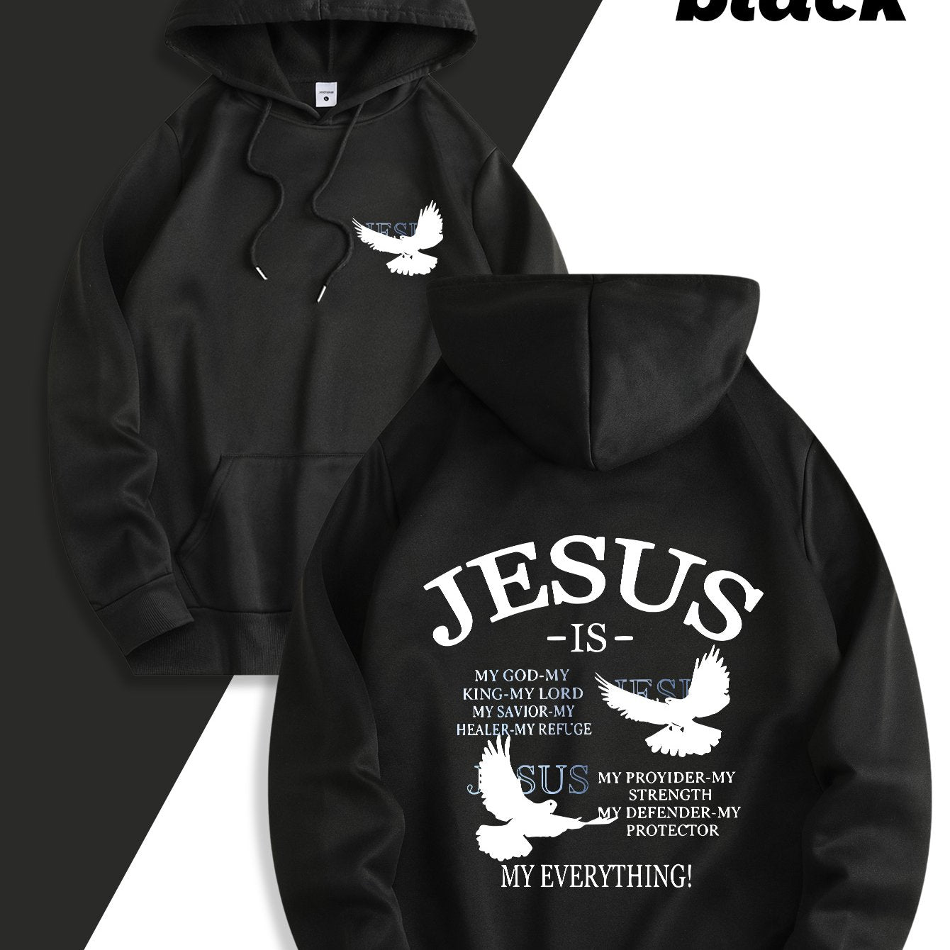 Divine Power Jesus and Dove Graphic Hoodie Unisex Gift