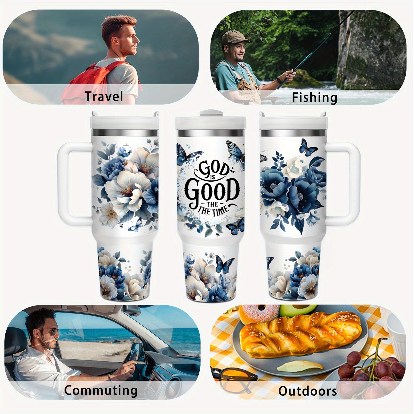 God Is Good Time Insulated Stainless Steel Thermos Bottle
