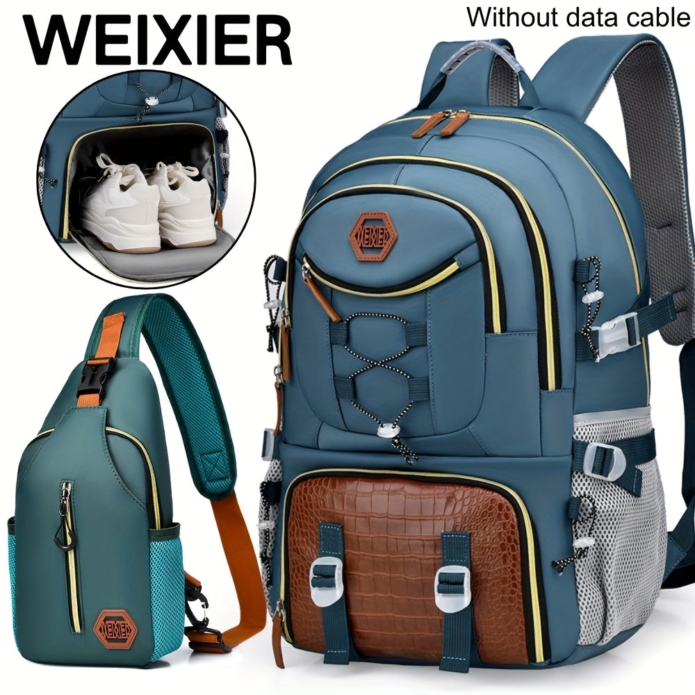 [Multi-pocket Backpack] Multi-pocket Large Capacity Unisex Shoulder Bag Computer Backpack | Travel Business Casual Backpack with Underwear Bag Set, Commuting Bag Weekend Overnight Bag, Holiday Birthday Gift