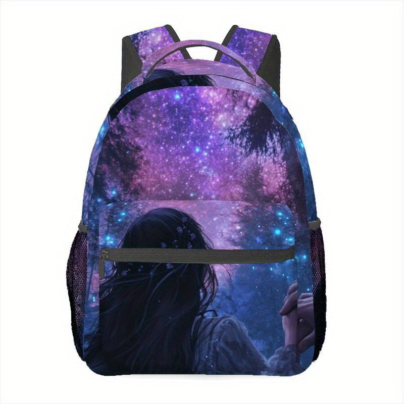 In His Divine Power Galaxy Backpack With Starry Night Print