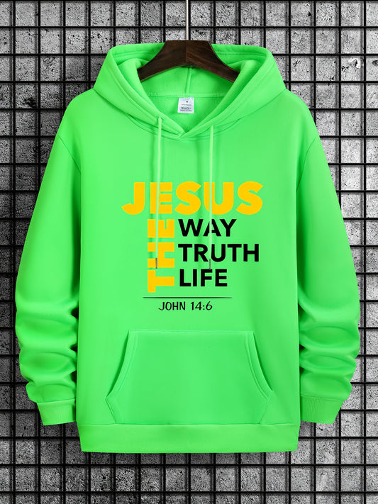 Mens Jesus Way Truth Life John 14 6 ComfortPulloverHoodie