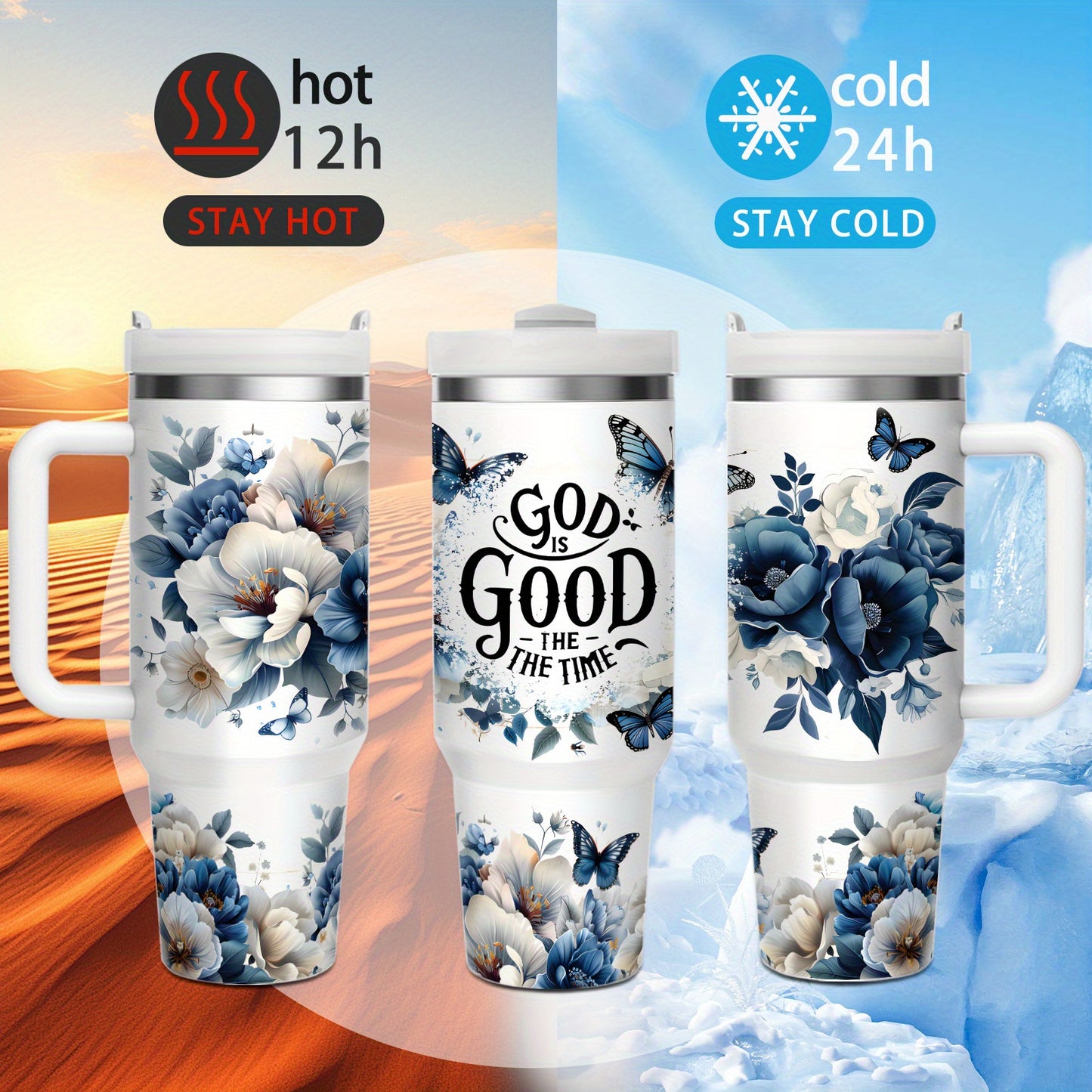 God Is Good Time Insulated Stainless Steel Thermos Bottle