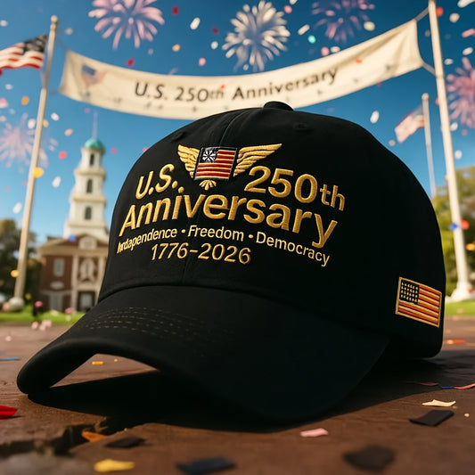 2pcs USA Patriotic Baseball Caps 250th Anniversary of Independence