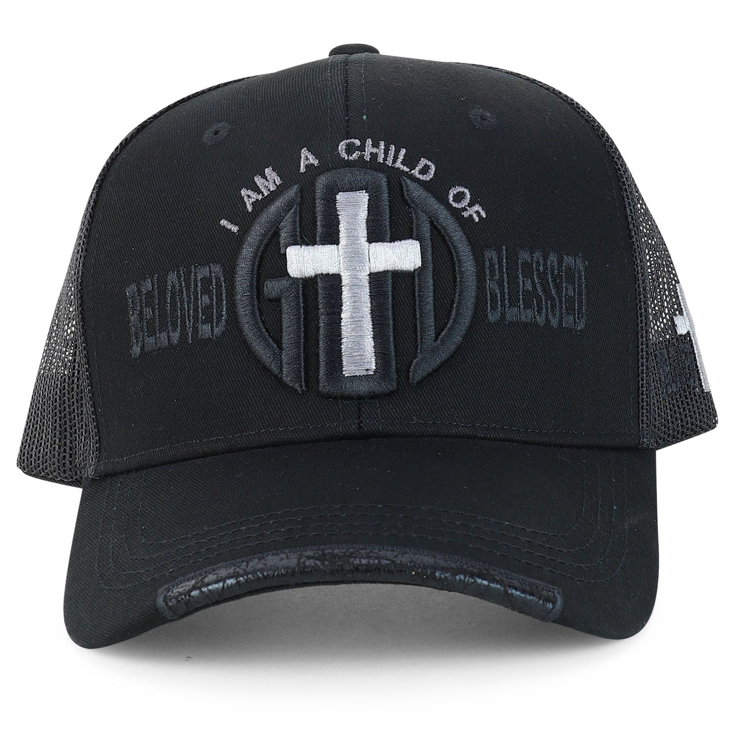 Jesus Saves Embroidered Trucker Cap Curved Bill Six Panel Casual Hat Cotton Polyester Blend