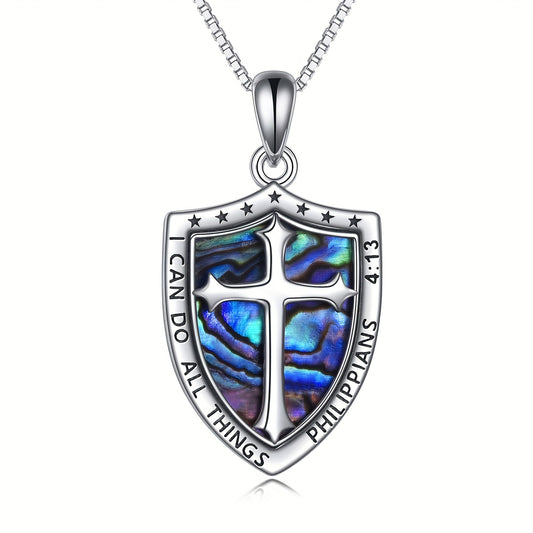 YFN Sterling Silver Cross Necklace Jewelry 18 Inch Plus 2 Inch