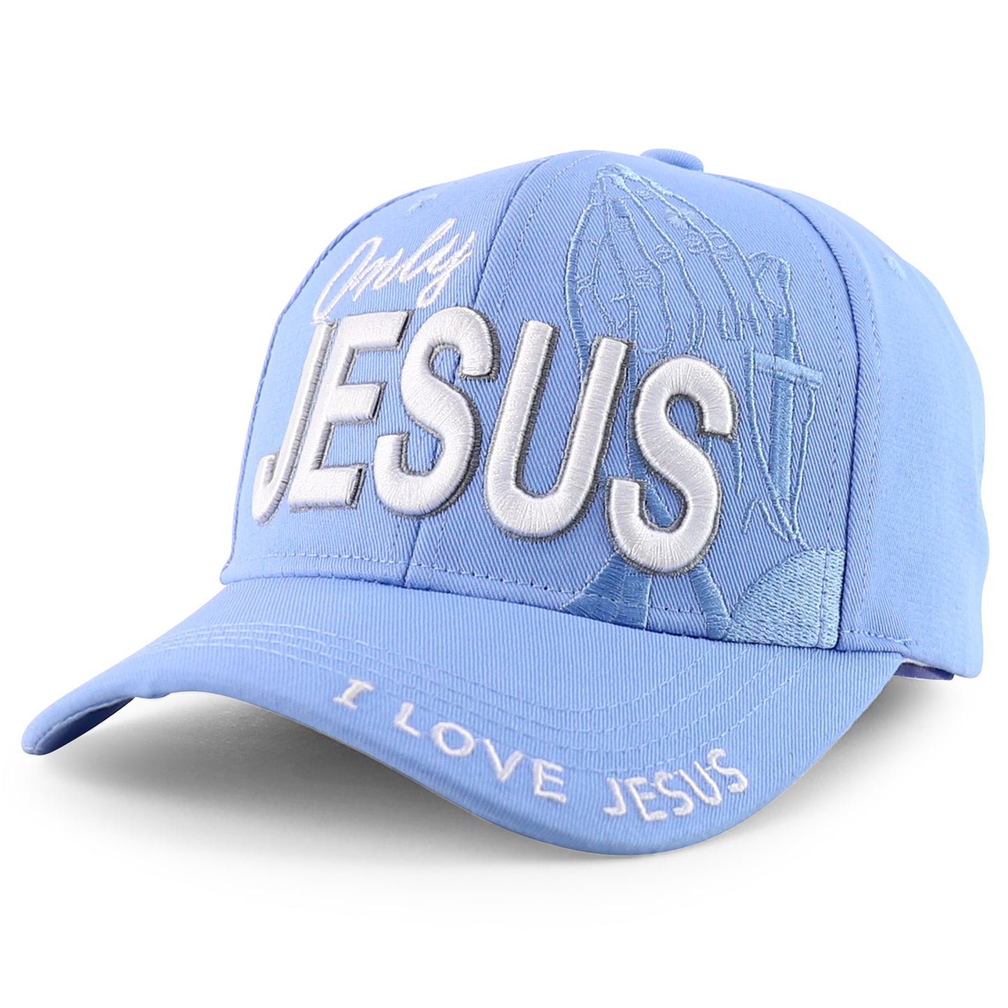Trendy Apparel Shop Jesus Praying Hand Embroidered Christian Cap