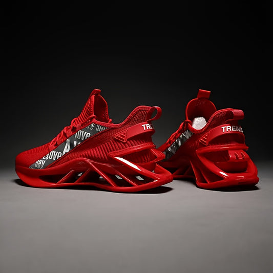 Men Running Shoes Breathable Mesh Upper Non Slip Outsole
