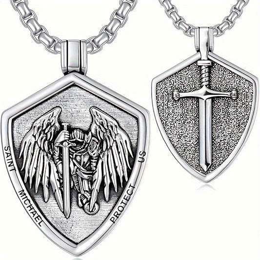 Guardian Shield Sword Medal Pendant