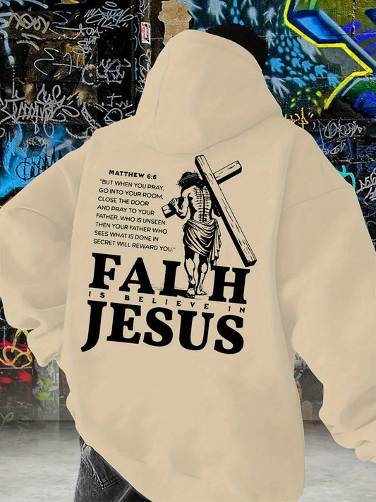 Divine Power Faith Cross Graphic Hoodie Pullover Everyday