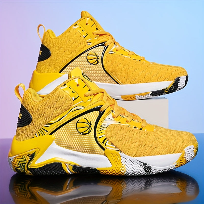 Mens High Top Basketball Sneakers Non Slip Breathable Mesh