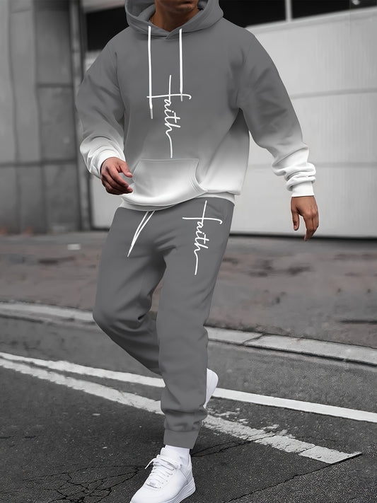Mens Womens Casual Two Piece Hoodie Set