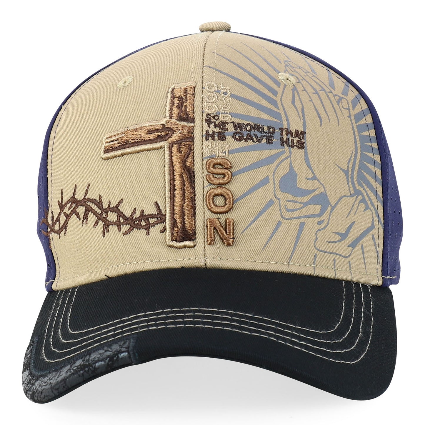 Jesus Saves Embroidered Trucker Cap Curved Bill Six Panel Casual Hat Cotton Polyester Blend