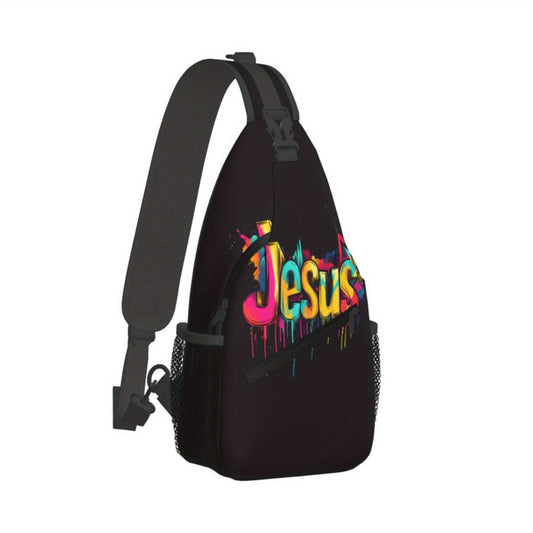 In His Divine Power Jesus Art Crossbody Bag Graffiti