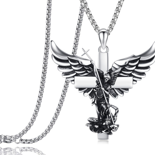 St Michael Necklace 925 Sterling Silver