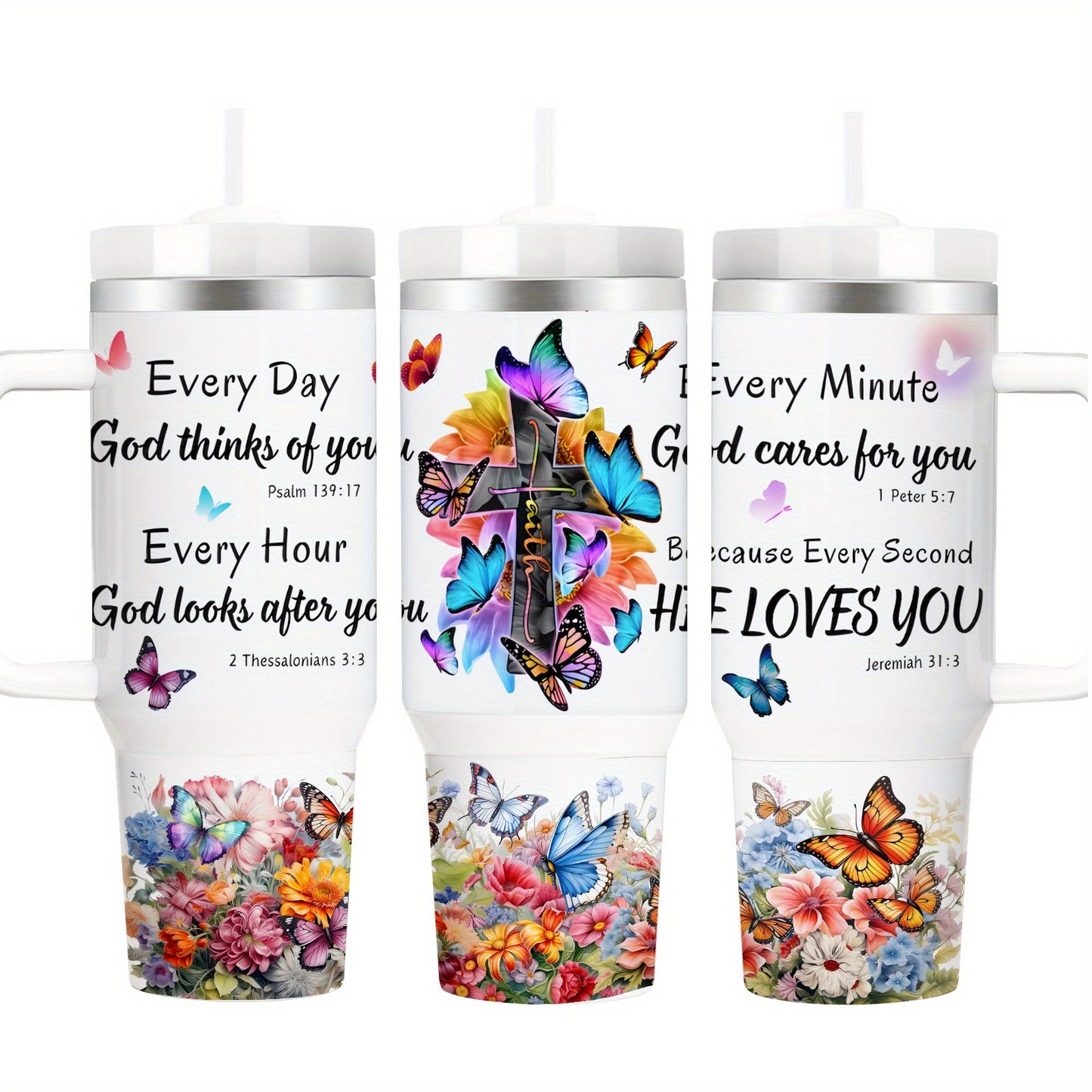 Mikenda Insulated Stainless Steel Tumbler God Loves You
