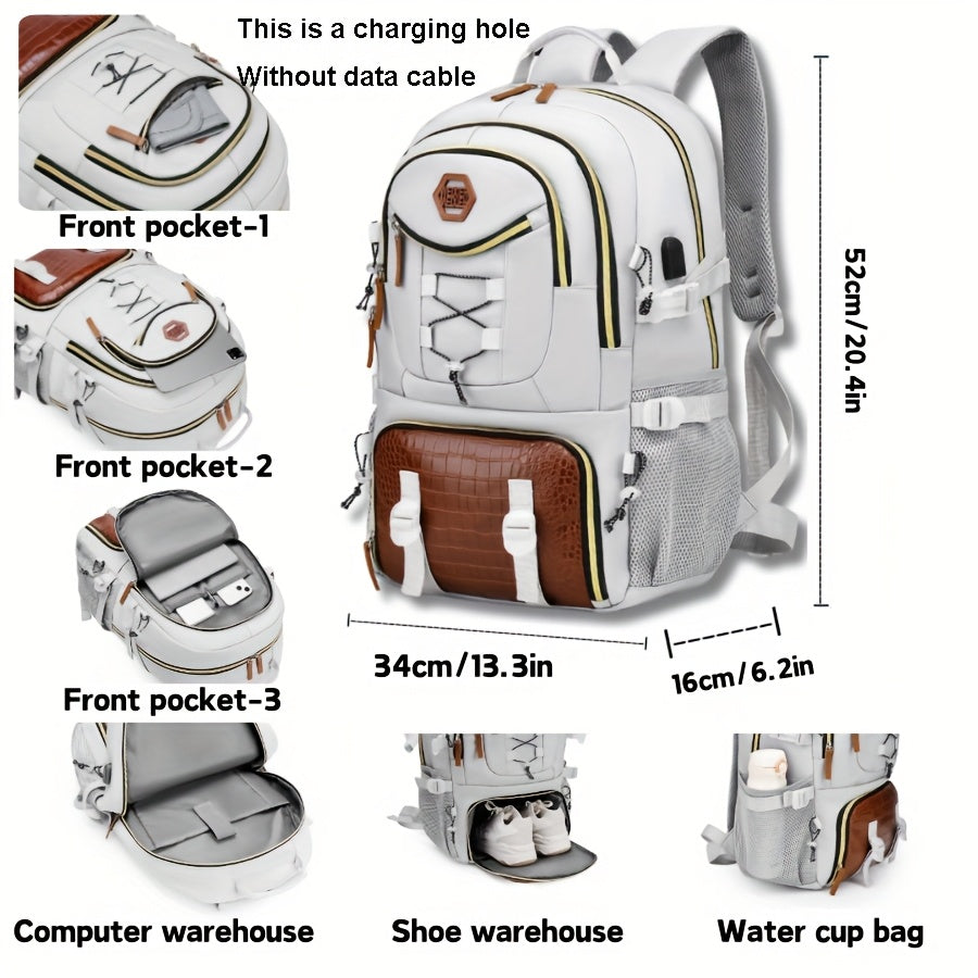 [Multi-pocket Backpack] Multi-pocket Large Capacity Unisex Shoulder Bag Computer Backpack | Travel Business Casual Backpack with Underwear Bag Set, Commuting Bag Weekend Overnight Bag, Holiday Birthday Gift