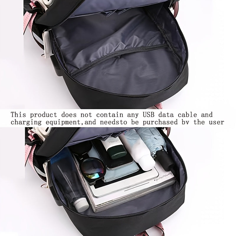 Lightweight Oxford College Style Backpack For Teenagers