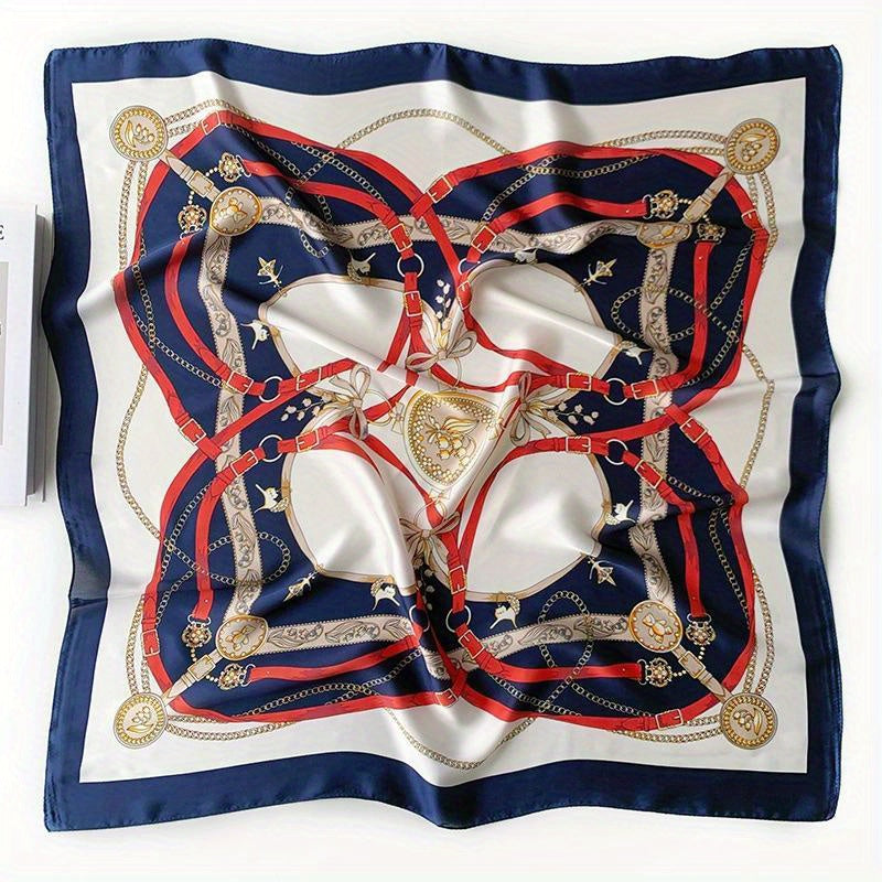 Square Scarf Elegant Women's Polyester Shawl Bandana