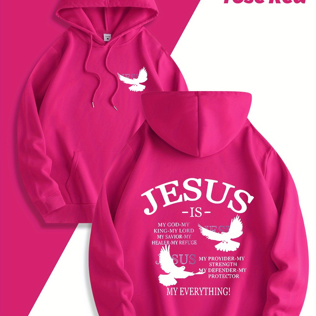 Divine Power Jesus and Dove Graphic Hoodie Unisex Gift