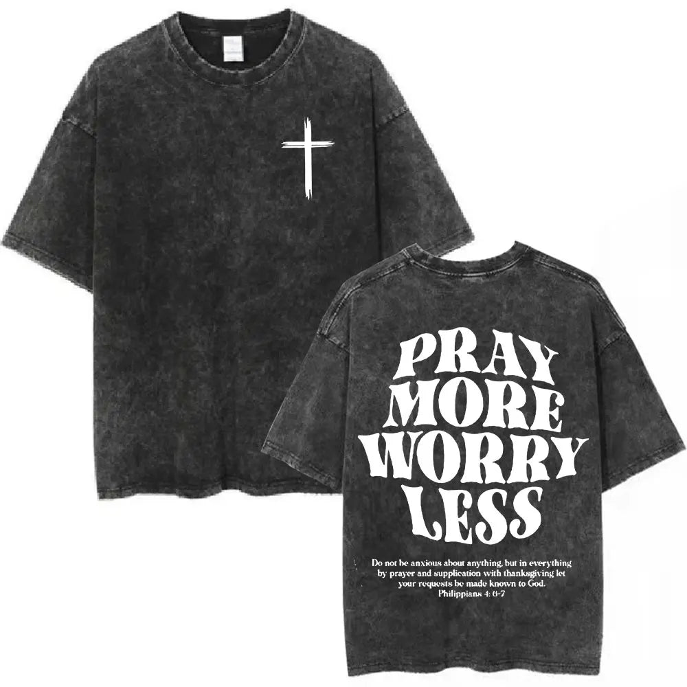 Anhui Bible Verse T Shirt Salvation Jesus Retro Washed