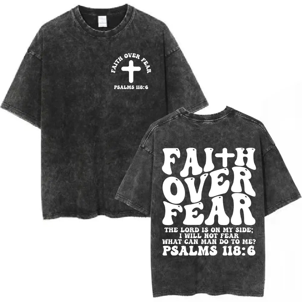 Anhui Bible Verse T Shirt Salvation Jesus Retro Washed