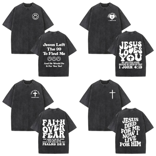 Jesus Faith Overcomes Fear Bible Scripture T Shirt