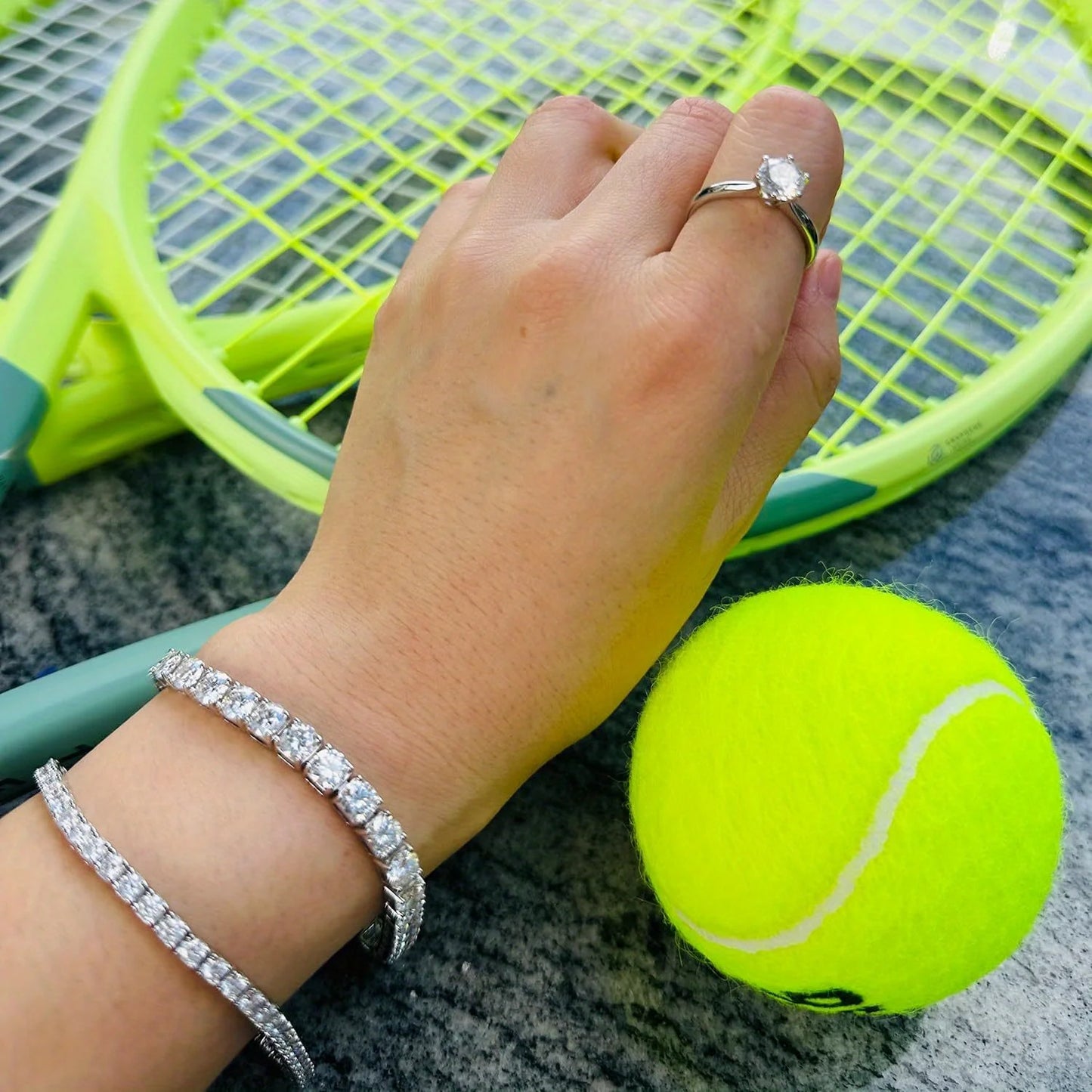 S925 Sterling Moissanite Tennis Bracelet Hypoallergenic Jewelry