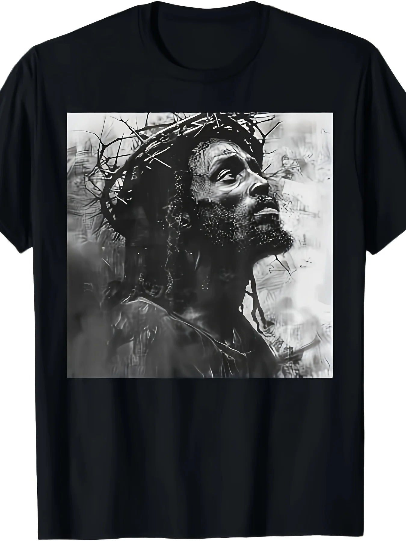 Jesus T Shirt Premium Organic Cotton Men Round Neckline