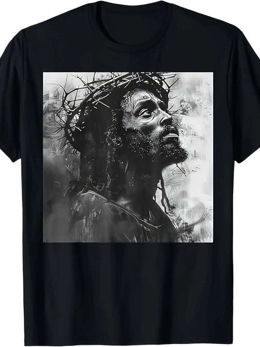 Jesus T Shirt Premium Organic Cotton Men Round Neckline