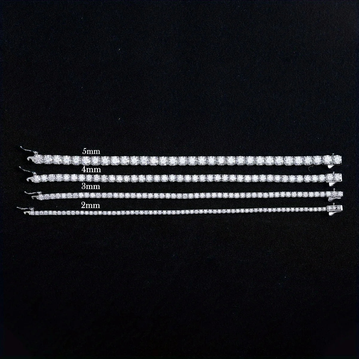 S925 Sterling Moissanite Tennis Bracelet Hypoallergenic Jewelry