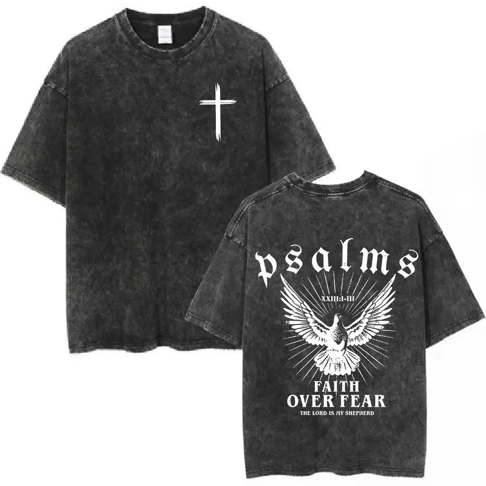 Anhui Bible Verse T Shirt Salvation Jesus Retro Washed