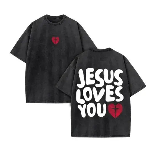 Unisex Cotton Christian T Shirt Harajuku Style Vintage