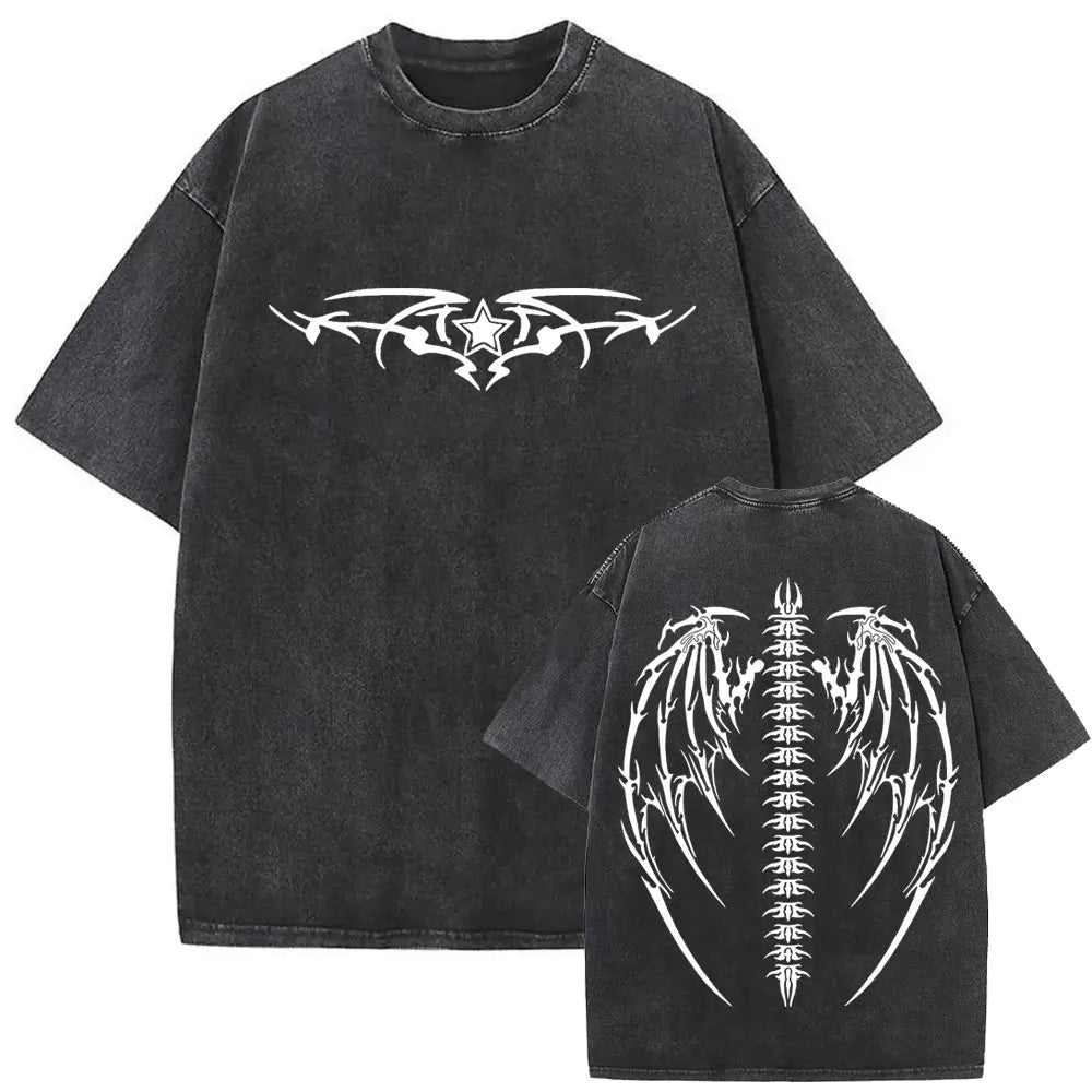 Christian Jesus Faith Over Fear Bible Verse Washed T Shirt Men Women Vintage Oversized Harajuku Cotton T Shirt