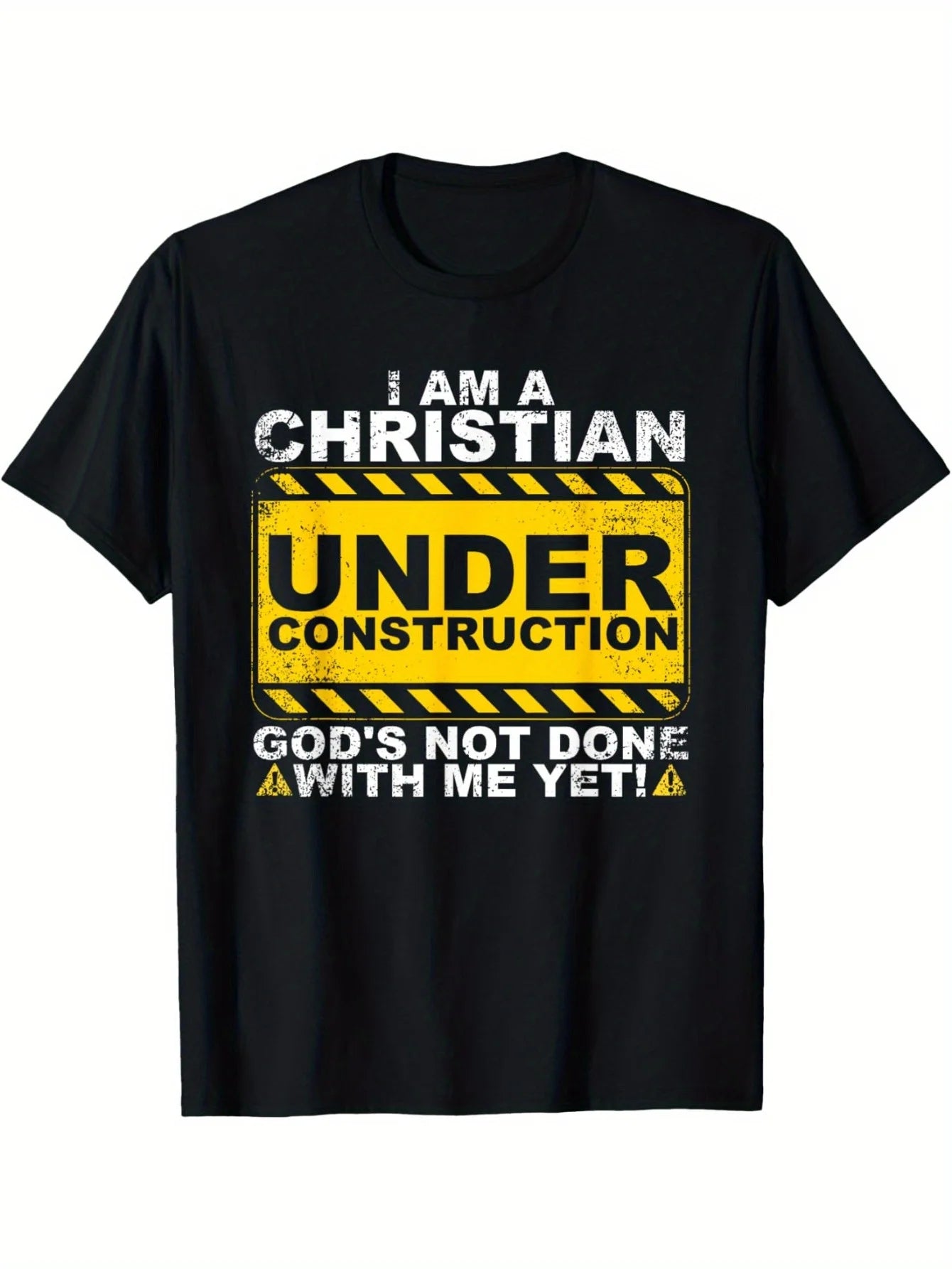 Funny Catholic Christian Under Construction Cotton T Shirt Unisex