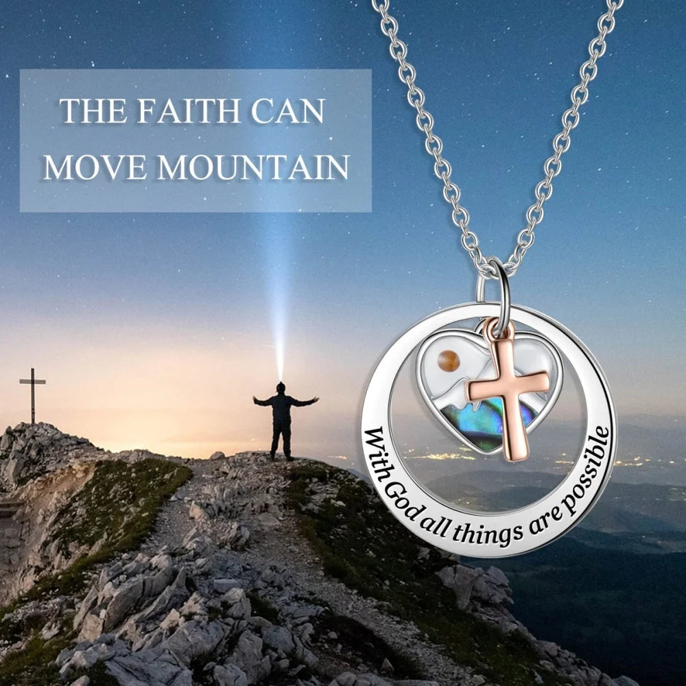 Feel Style Faith Cross Necklace Stainless Steel Pendant