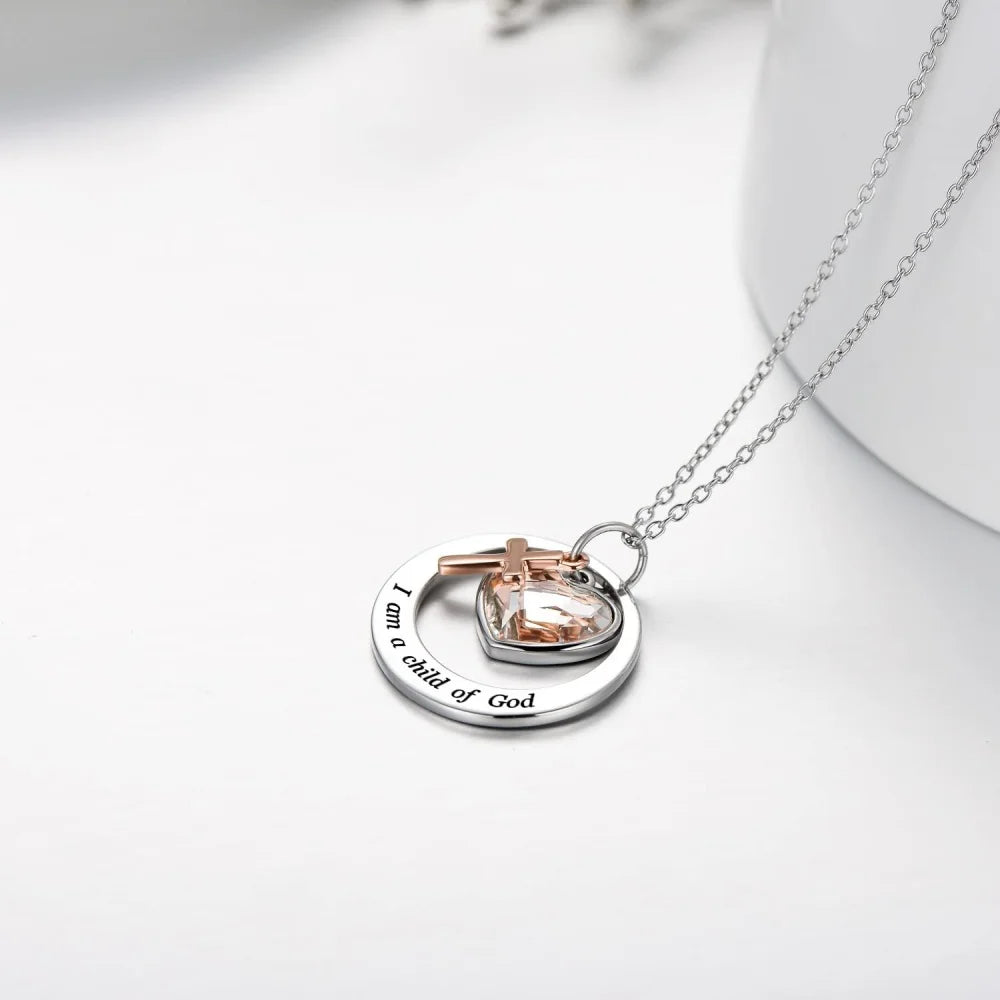 Feel Style Faith Cross Necklace Stainless Steel Pendant