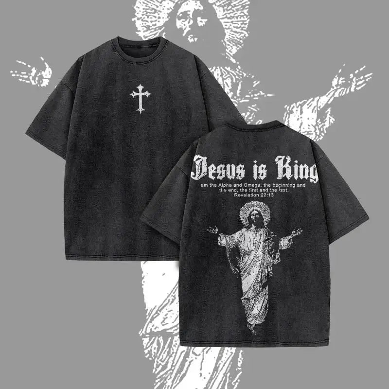 Unisex Cotton Christian T Shirt Harajuku Style Vintage