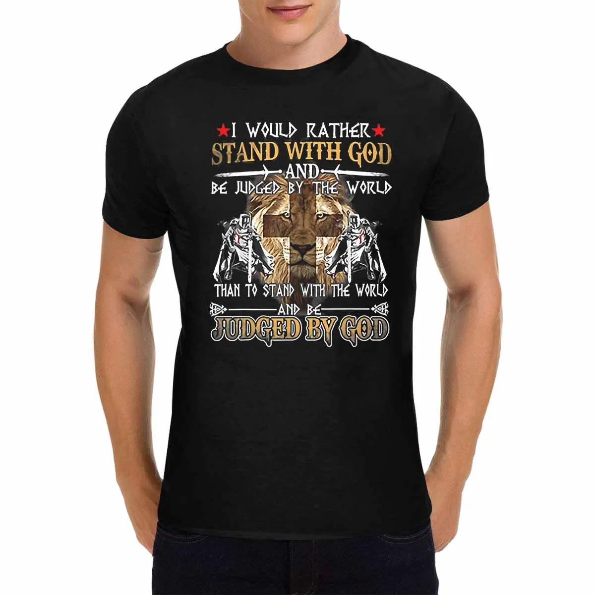 Christian Faith Inspired 100 Percent Cotton Crew Neck T Shirt For Men S3XL Birthday Gift Idea