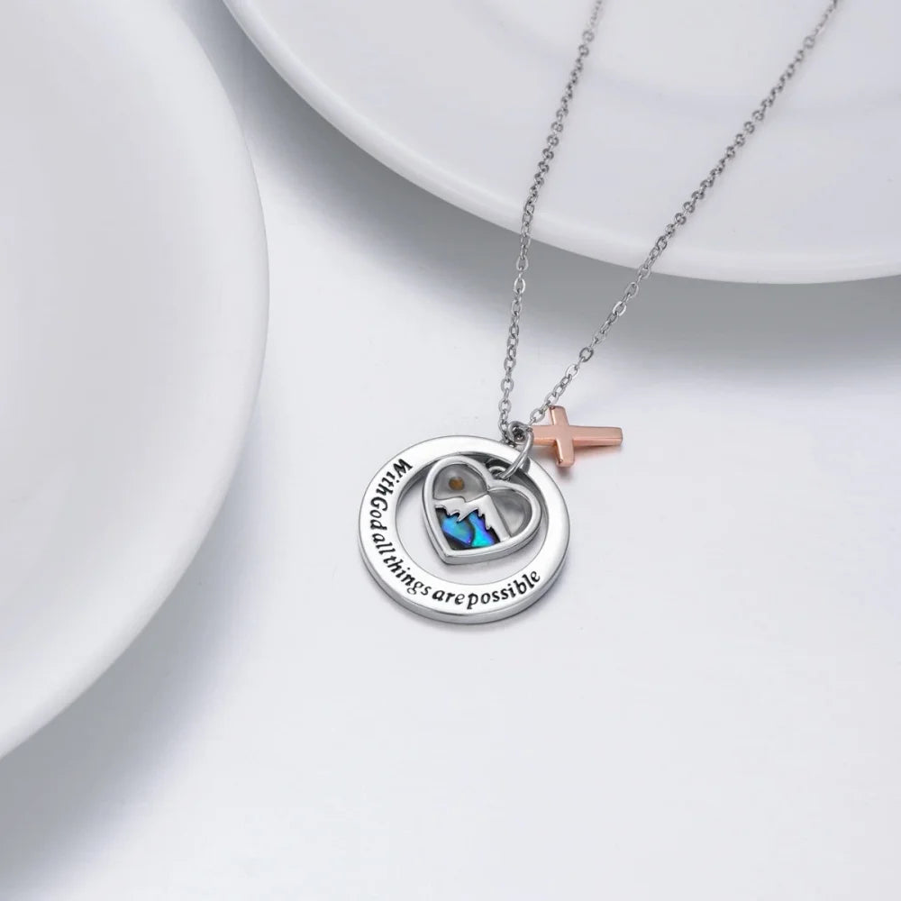 Feel Style Faith Cross Necklace Stainless Steel Pendant